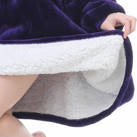 Oversized Wearable Blanket Hoodie - Cozy Sherpa Fleece Sweatshirt for Adults and Teens